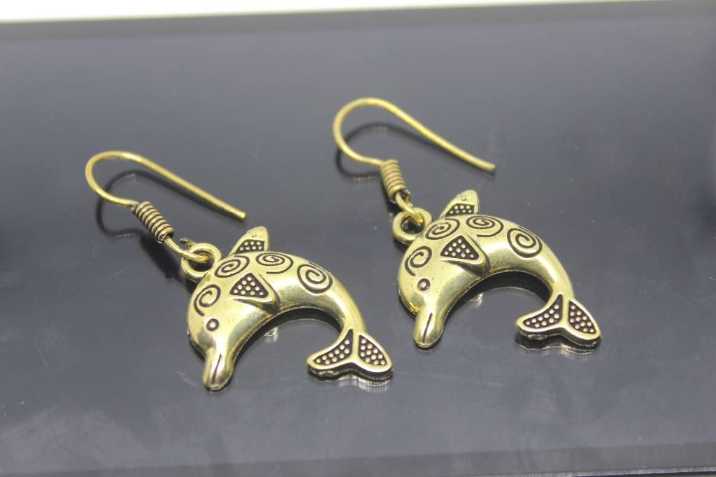 Dolphin shaped german silver ear ring