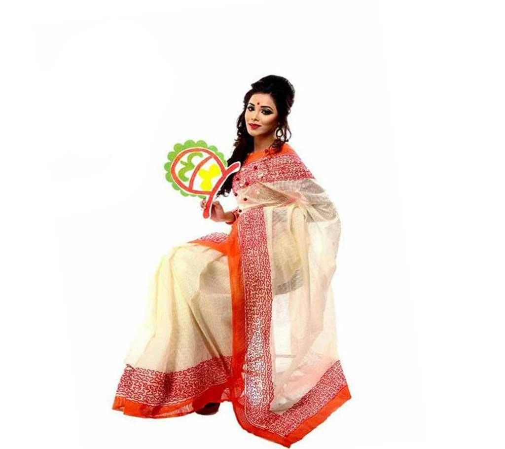 Off White Silk Saree With Blouse Piece