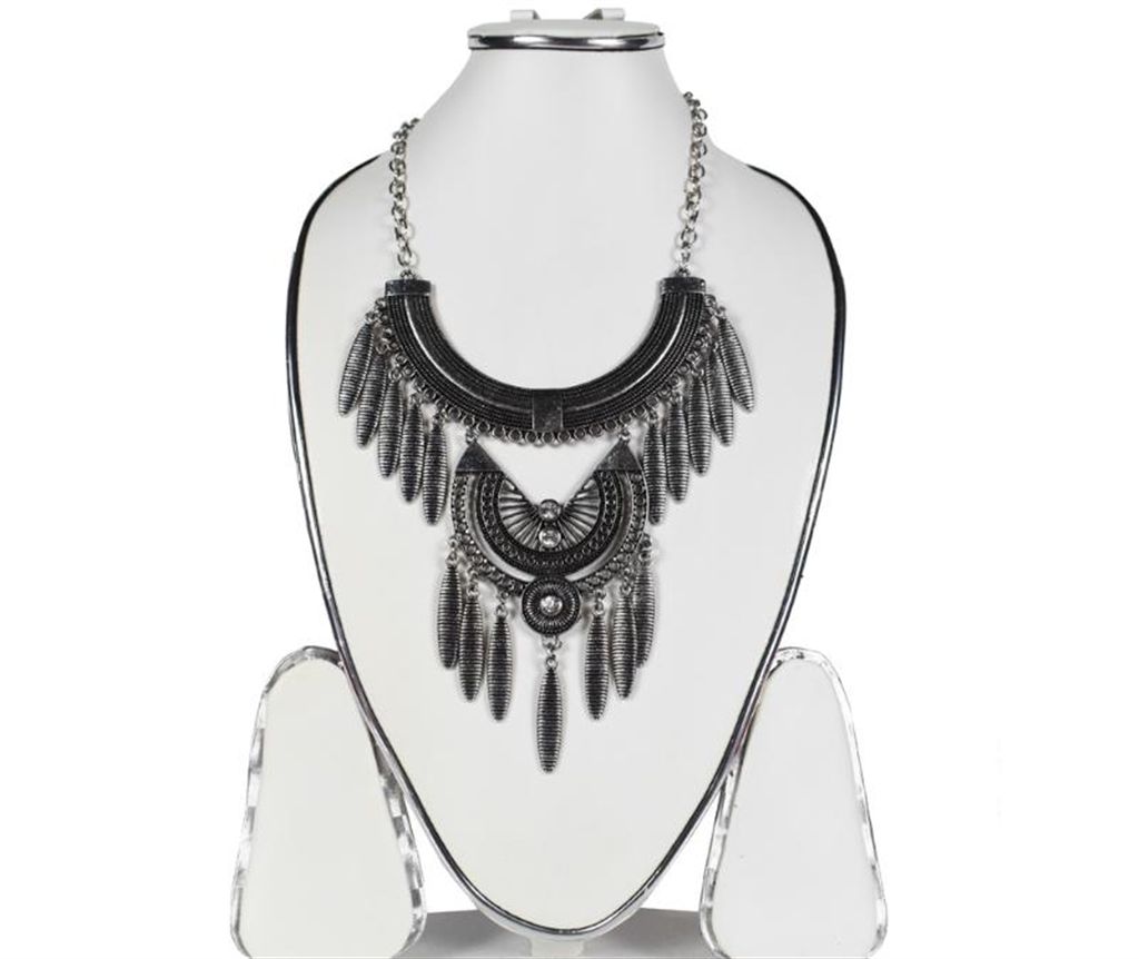 Silver Antique Necklace For Ladies