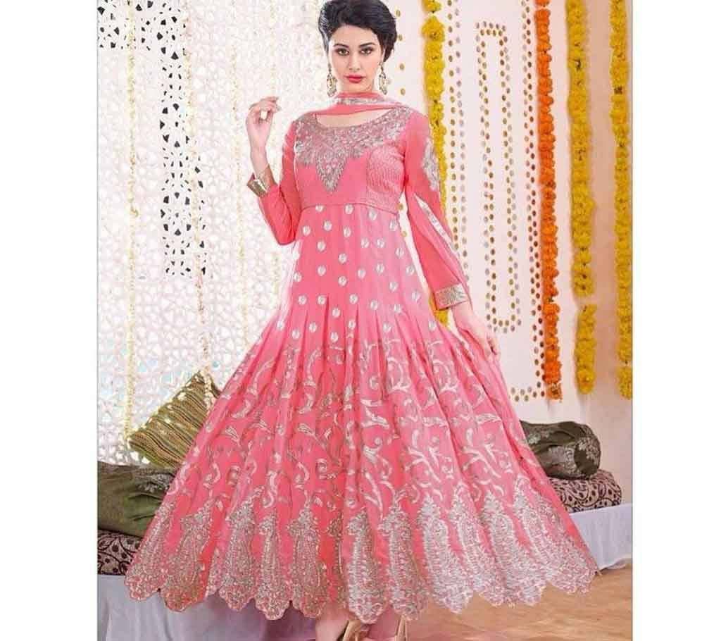 Unstitched Embroidery Georgette Long Suit (Copy)