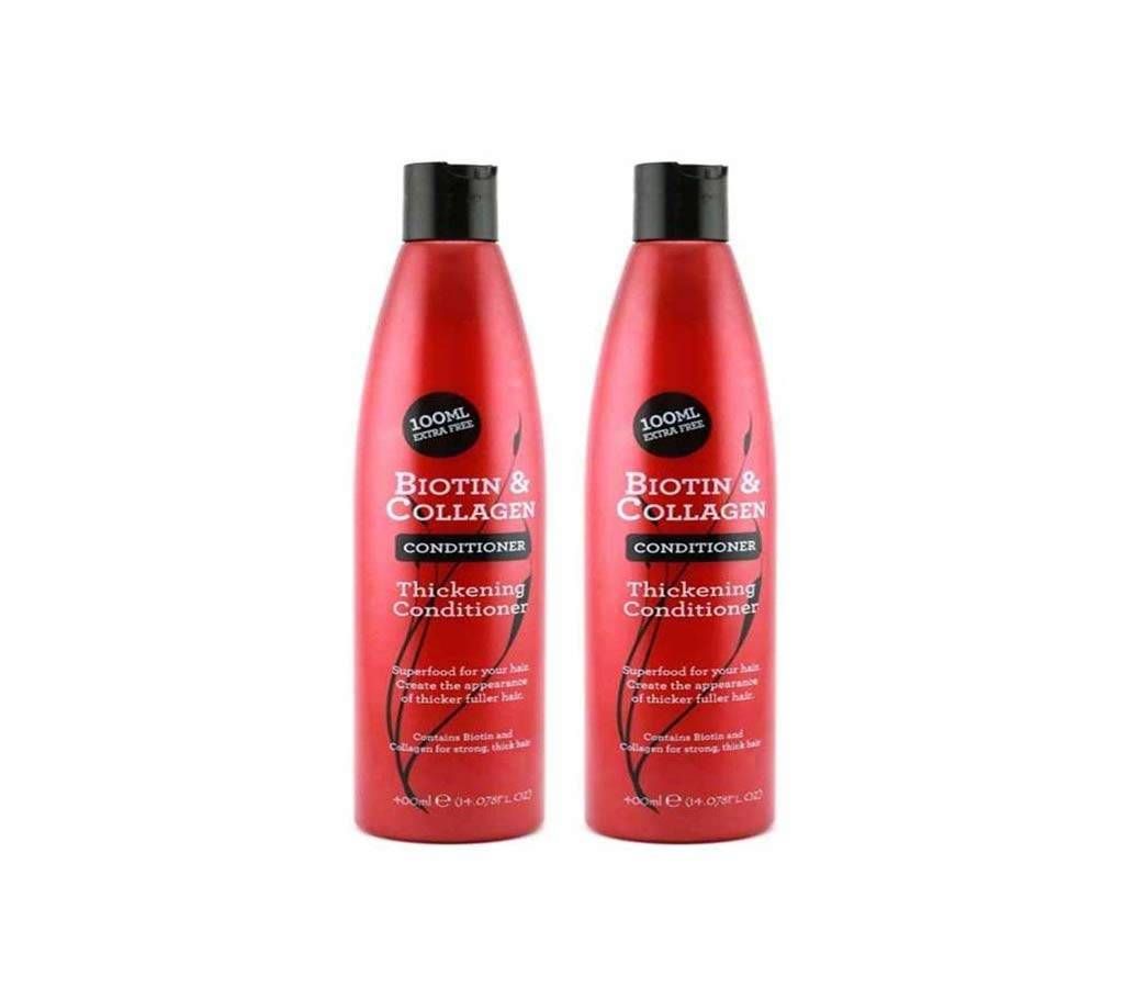 Biotin & Collagen Hair Thickening Balancing Conditioner Hair Fall Solution Pack of 2 800ml - USA Original 