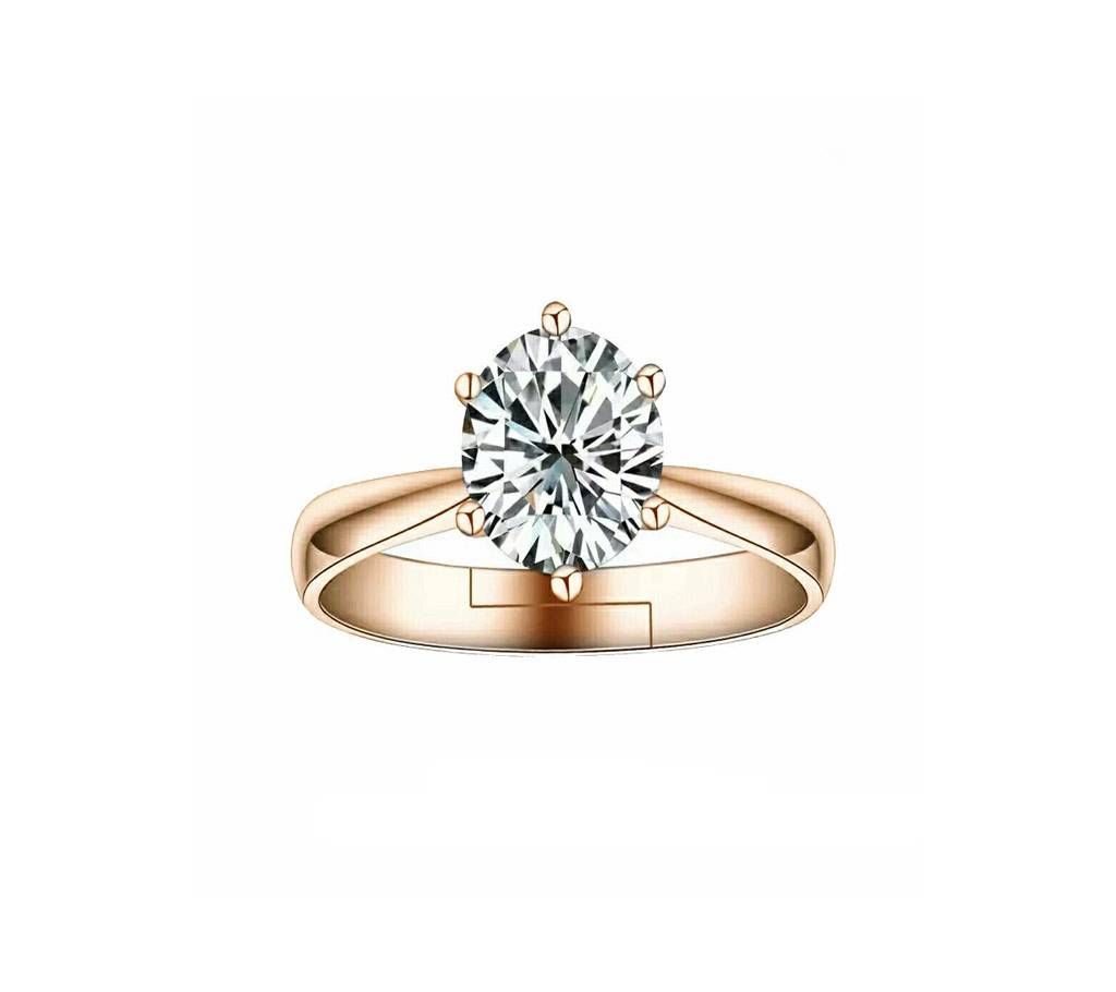 Rose Gold White Zircon Wedding Ring