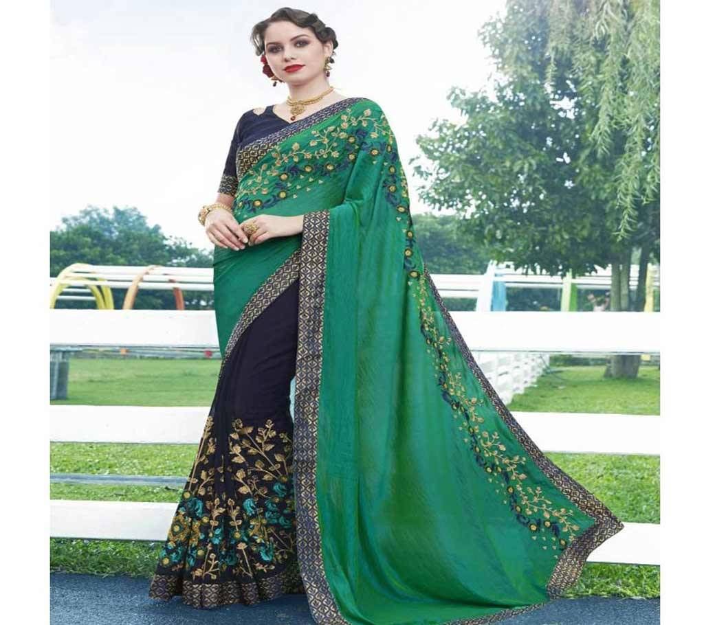 Georgette and embroidery work saree nsc-715