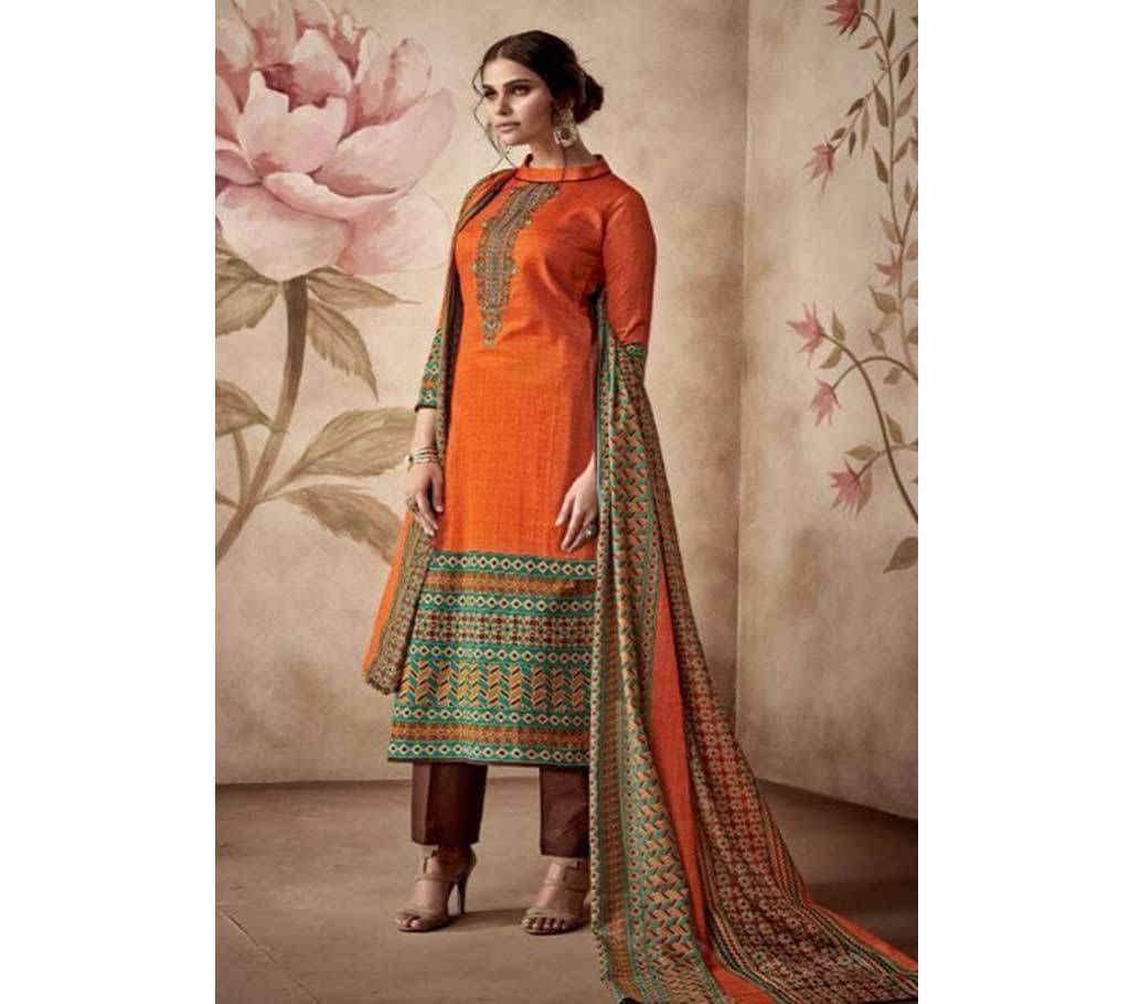 Tanishk Fashion Kashmiri Jam Silk Unstitched Three Piece 