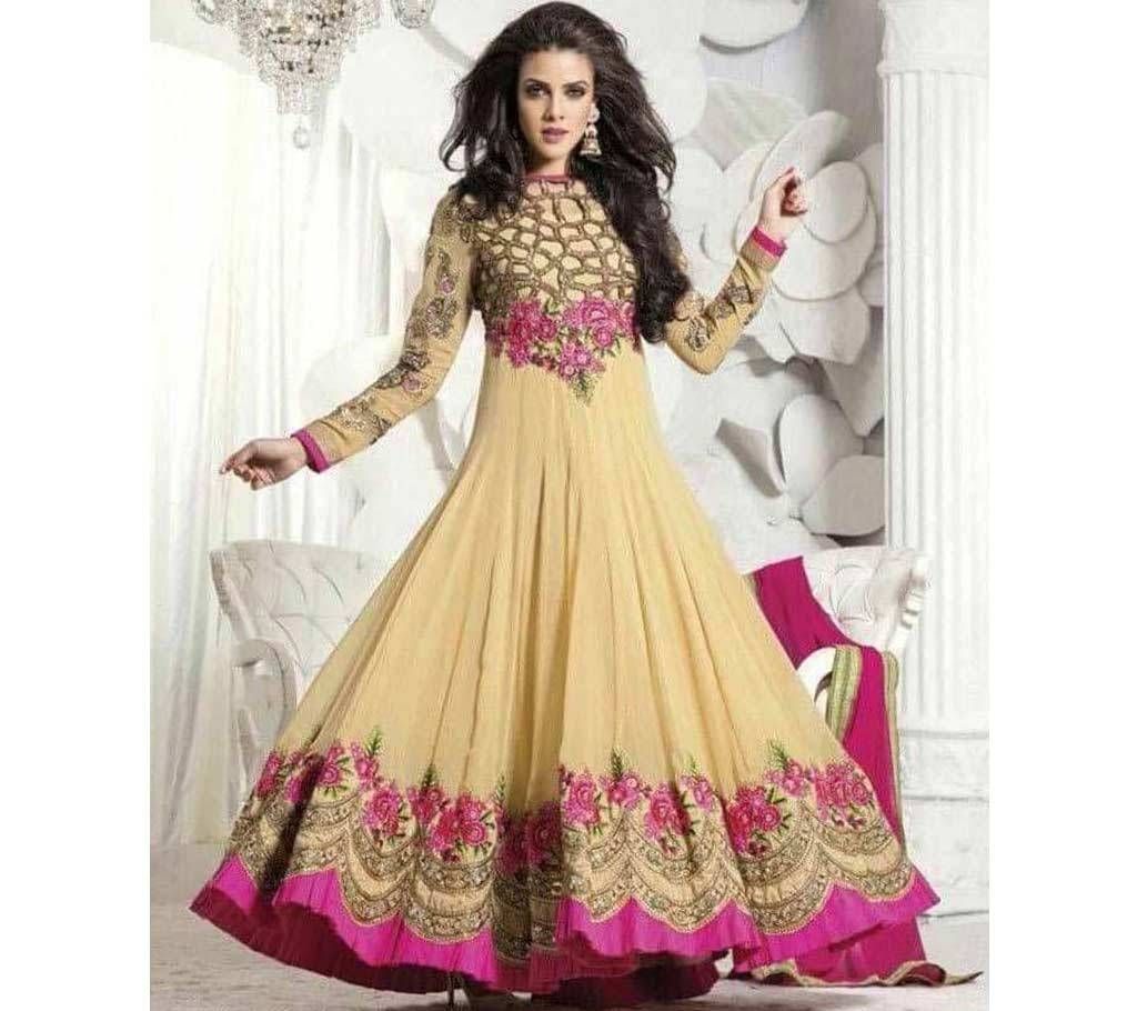 Semi Stithced Baggage Long Party Suit - Copy