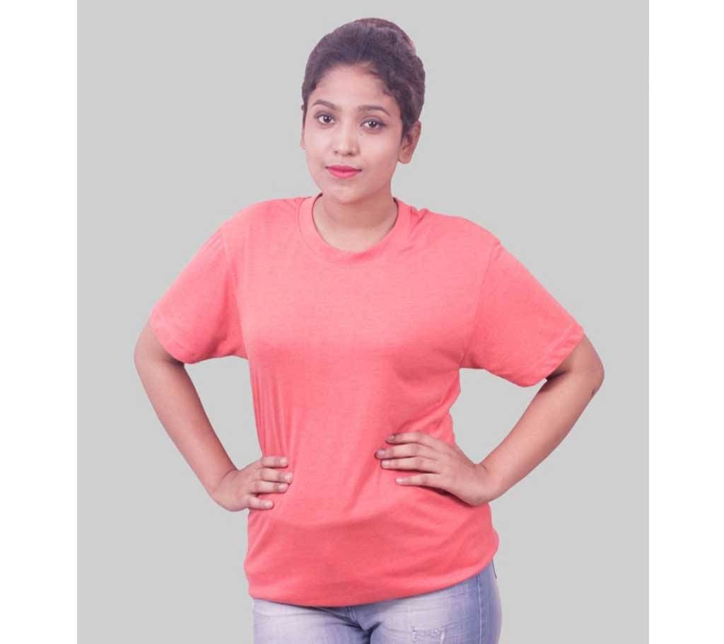 Half Sleeve solid T-Shirt for Ladies