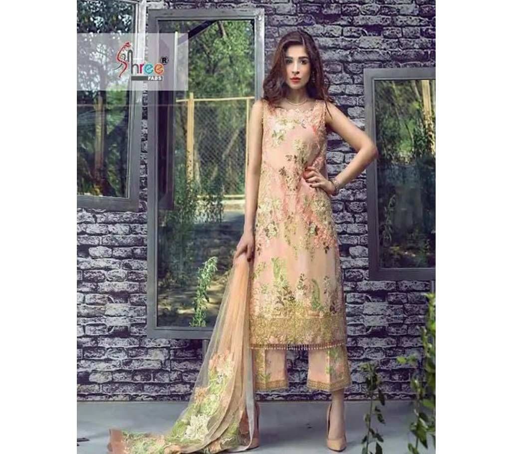 Shree Fabs By Sana Safinaz Embroidered Collection- 5015 Unstitched Georgette 3 pcs