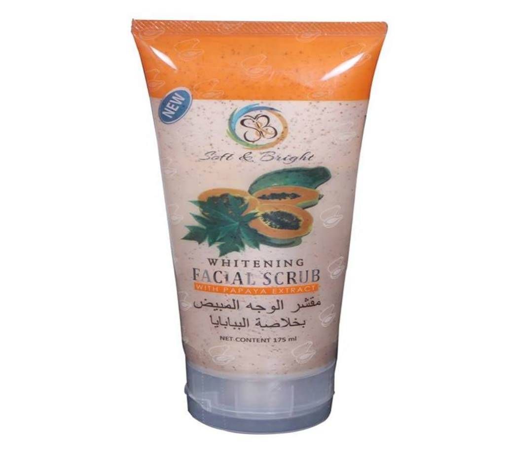 SOFT & BRIGHT WHITENING FACIAL SCRUB PAPAYA EXTRACT 175ml Thiland