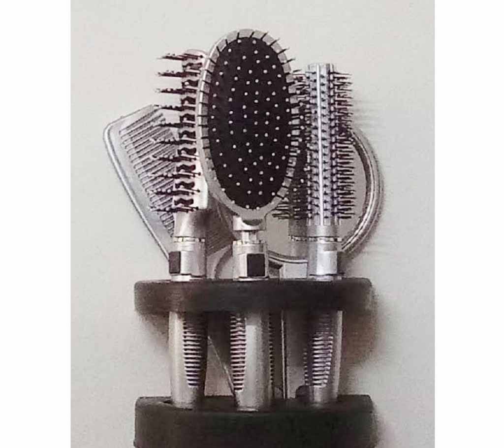 Hair Brush, Mirror & Comb Set Of 5