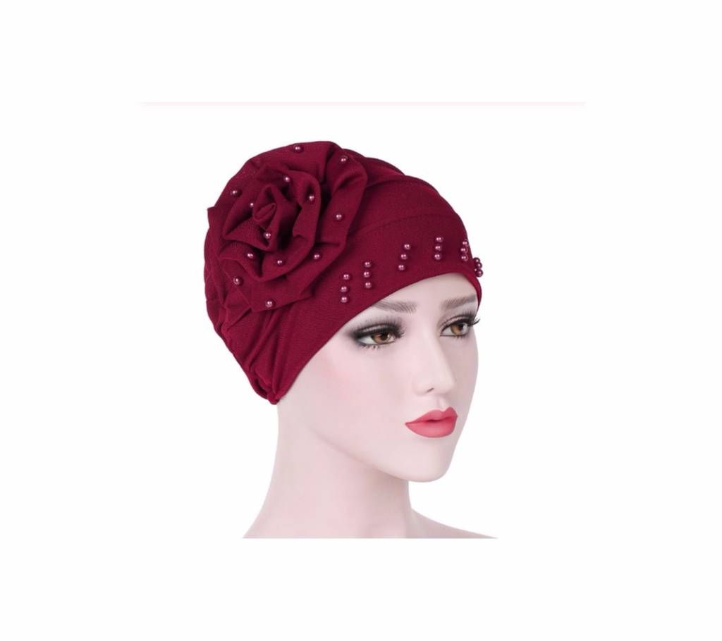 Beautiful Flower Elastic Women's Hijabs Scarf Cap