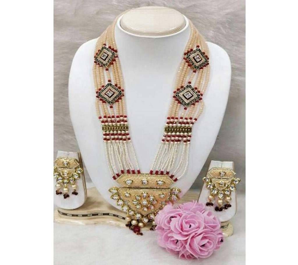 Royal Kundan Haar  01  Feather White