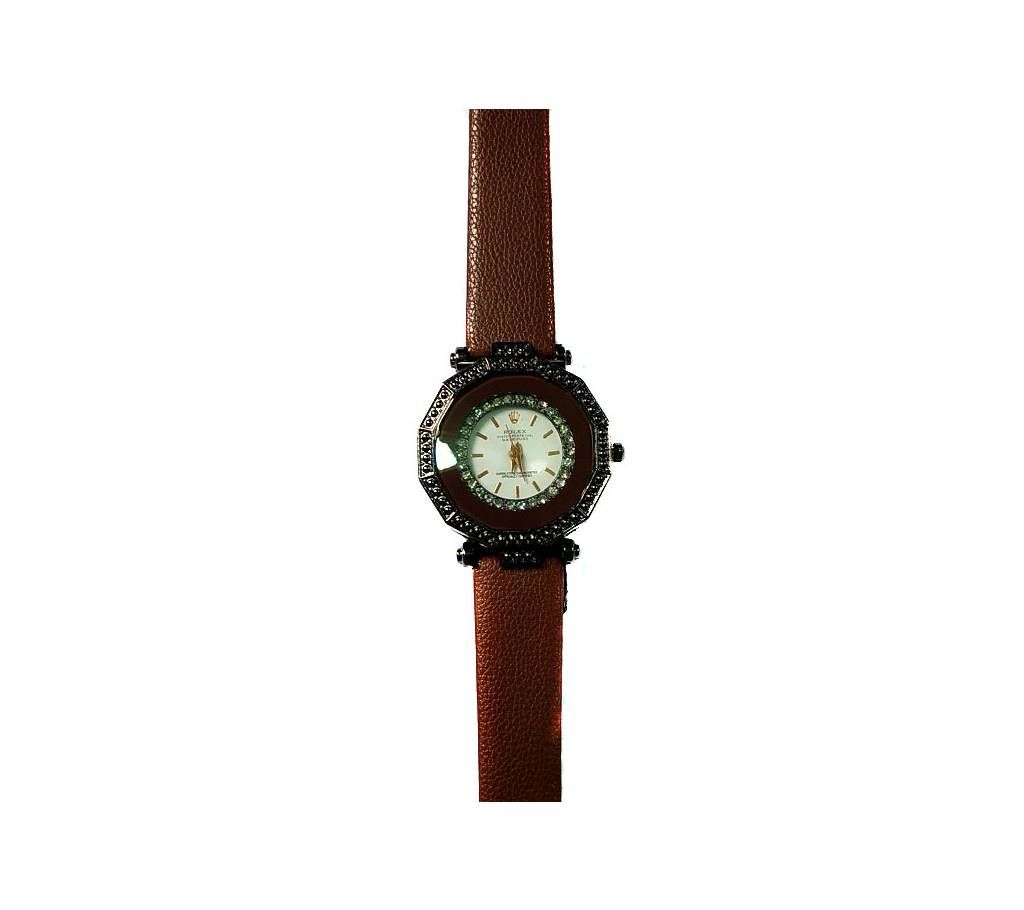 Ladies wrist watch-Coffee
