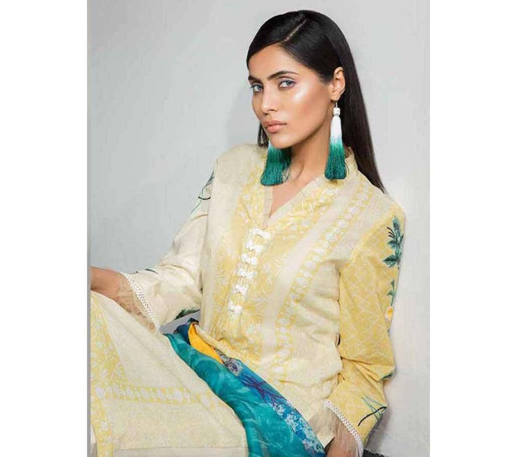 Cyra Fashion Mahgul Vol 1 Luxury Lawn - 10004 - Light Lime - ASI