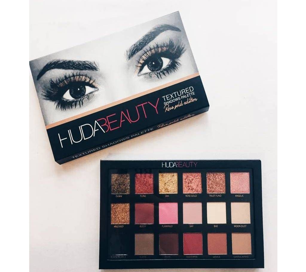 Huda Beauty Rose Gold 18 colors eye shadow palette-China 
