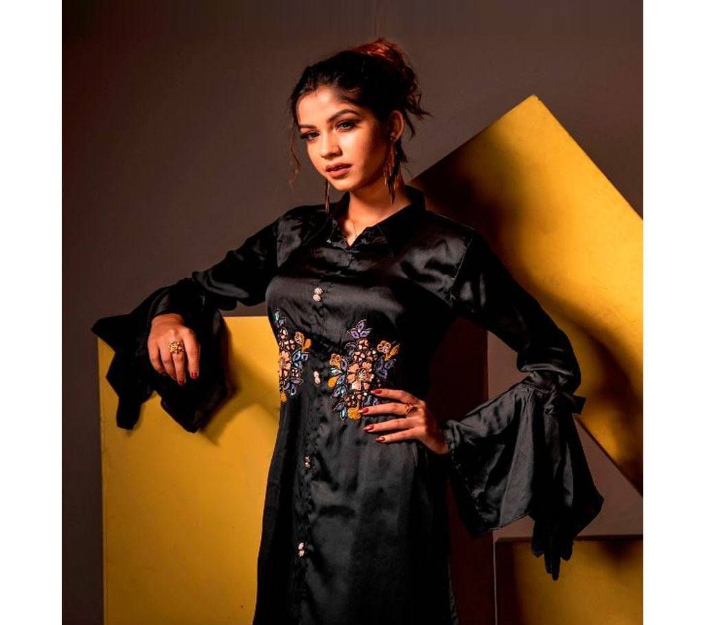 Black Silk Kurti