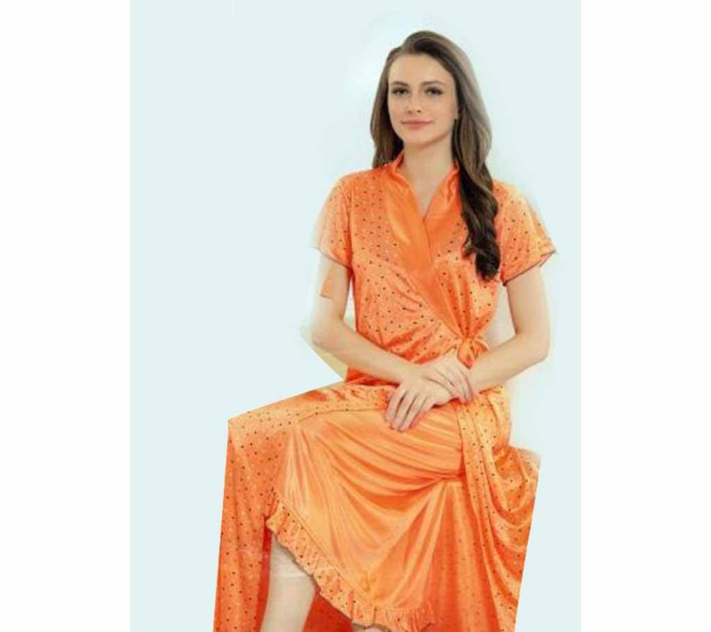 Fashionable Two Part Nighty-6321 Orange