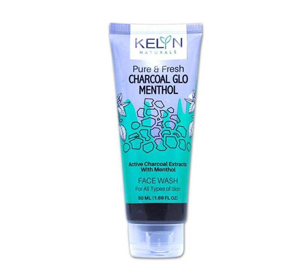 Charcoal Glo Menthol Face Wash  50ml INDIA