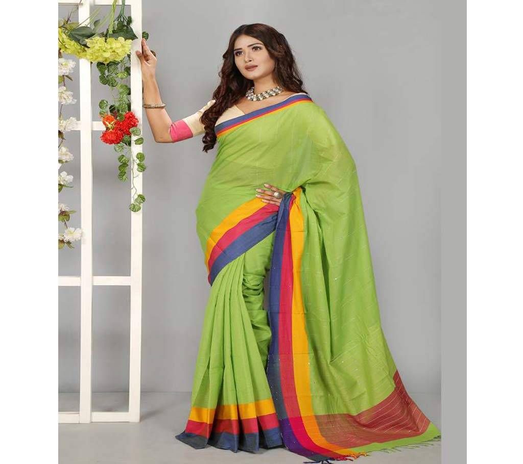 Coton Saree Cumki Design 13 Haat With Blouse