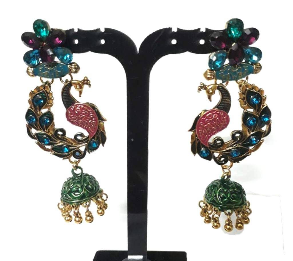 Peacock earrings