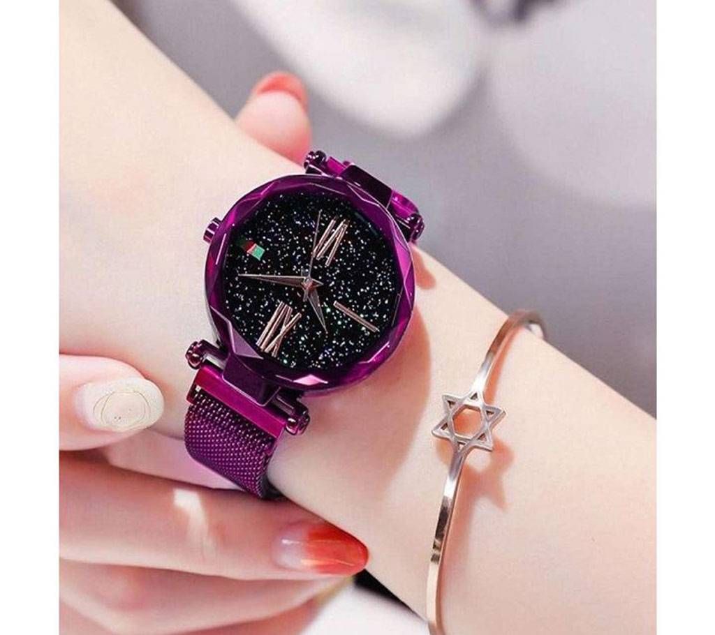 Dior High Quality Magnet Analog Watch for Women  Purple 01  SKA
