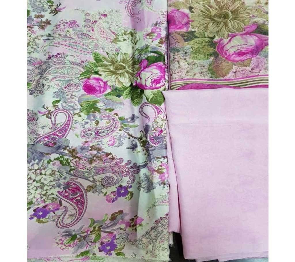 Unstitched Beautiful India Unstitched 3Pcs - 0008 - RAF
