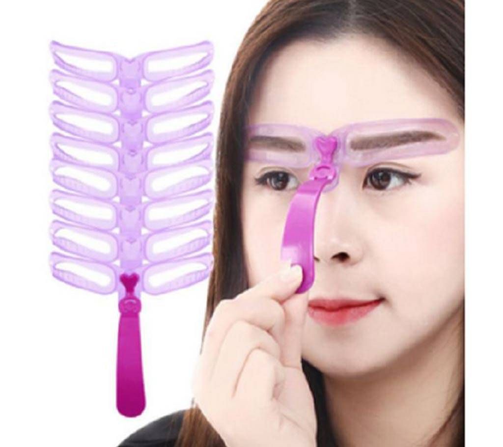 8pcs/set Eyebrow Shaping Template Helper 
