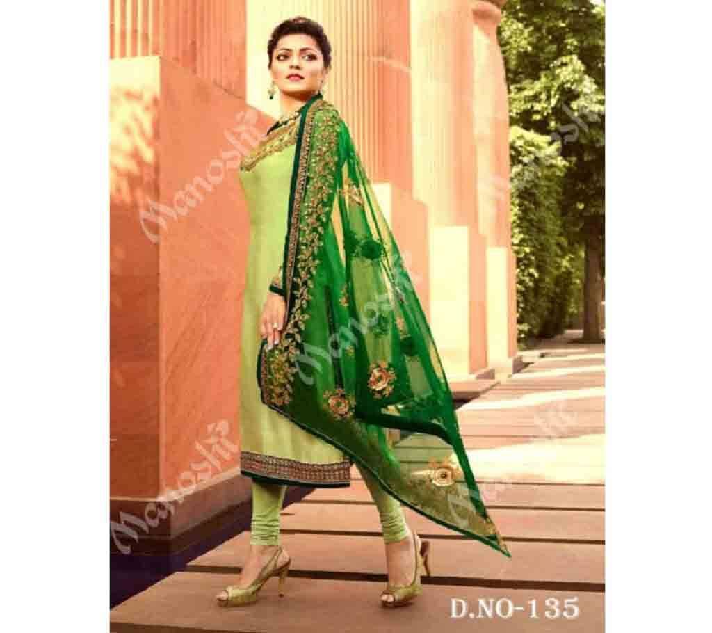 Indian Unstitched Georgette 3Pcs For Women Green