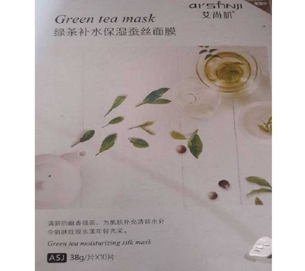 Green tea Natural extract sheet mask (one piece)-30gm-China 