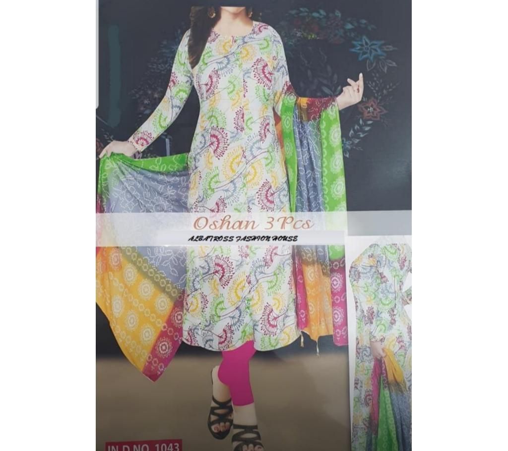 Unstitched Cotton Printed 3Pcs