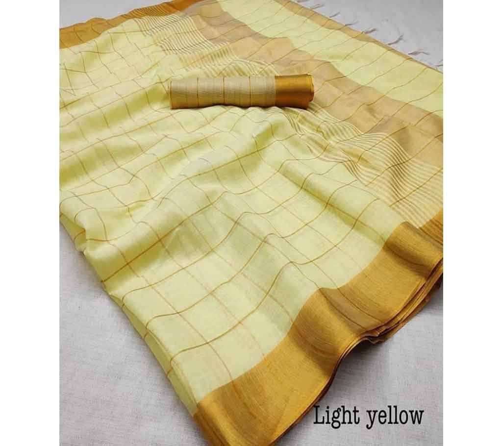 Light Yellow Half Silk Sharee 