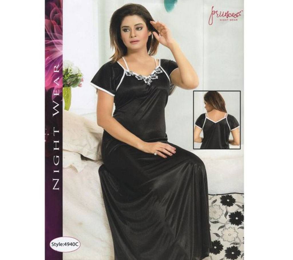 Fashionable One Part Nighty- 4940C Black