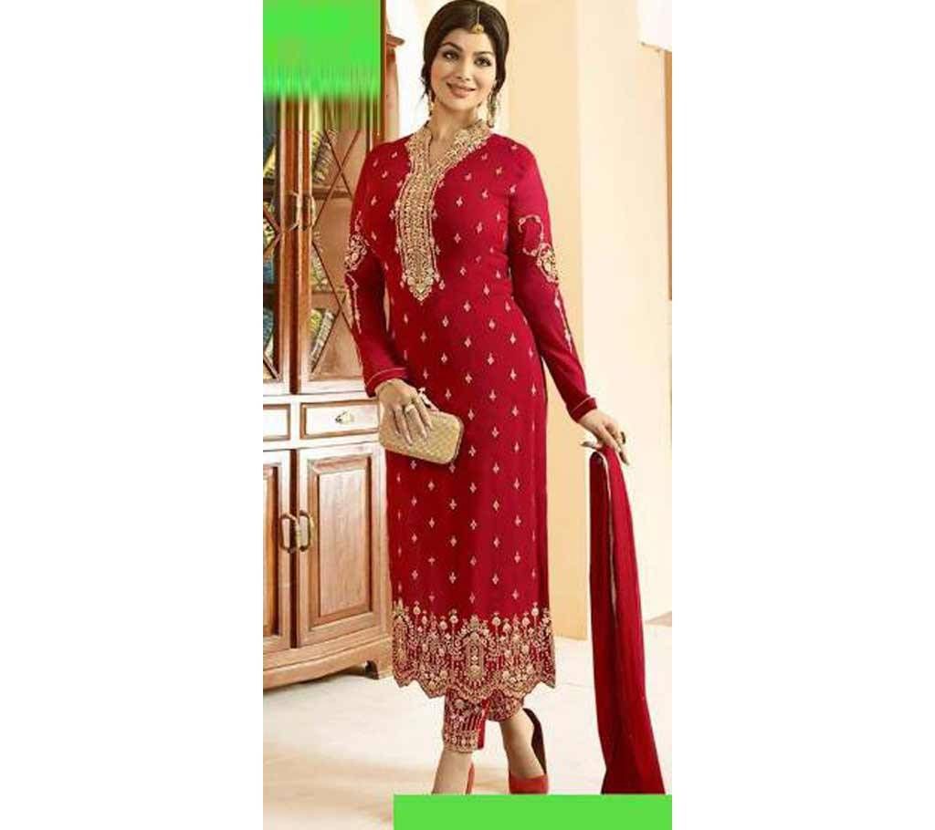 Unstitched pure georgette three piece-copy