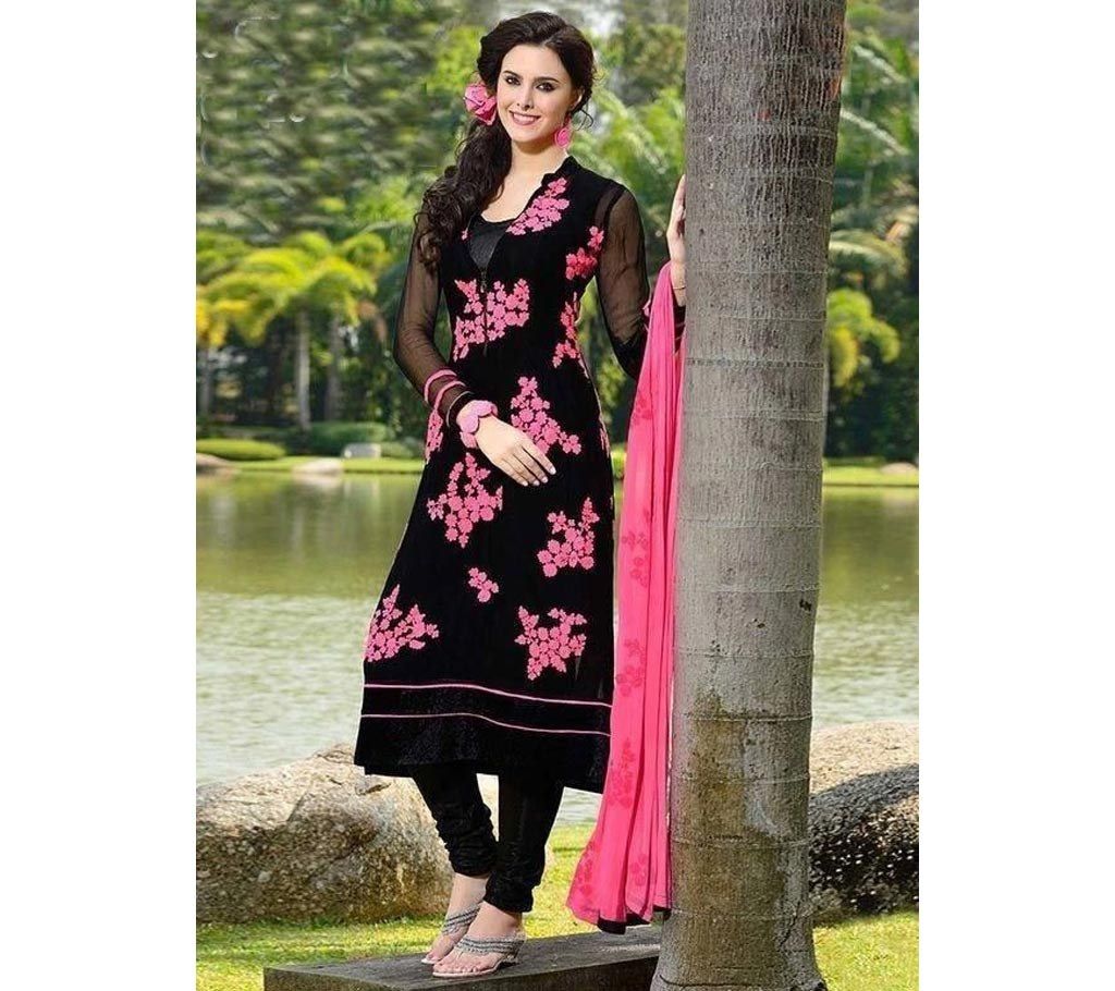 Unstitched Block Printed Cotton Three Piece Dress (Copy)