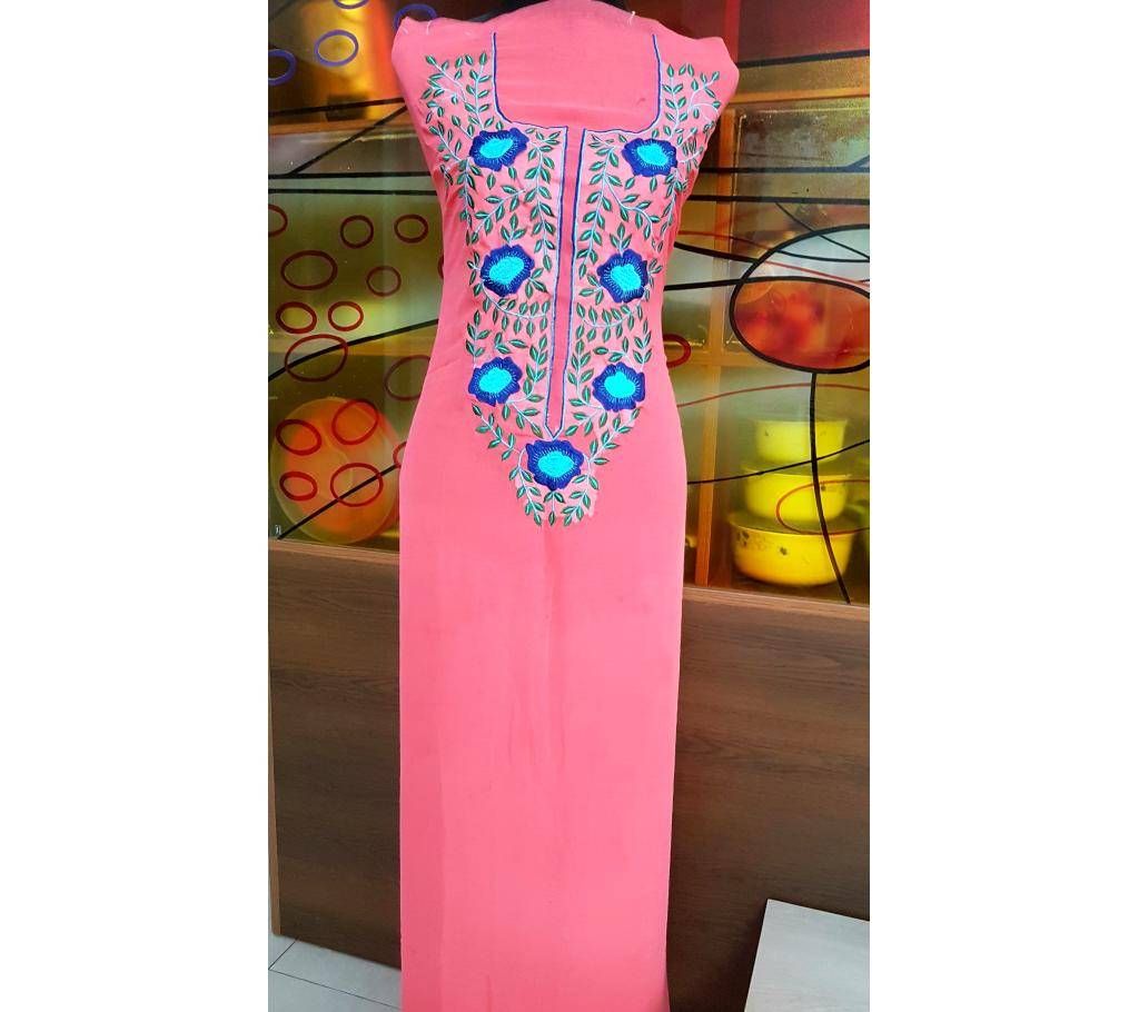 Designer Georgette Embroidery Unstitched 1 piece kamiz