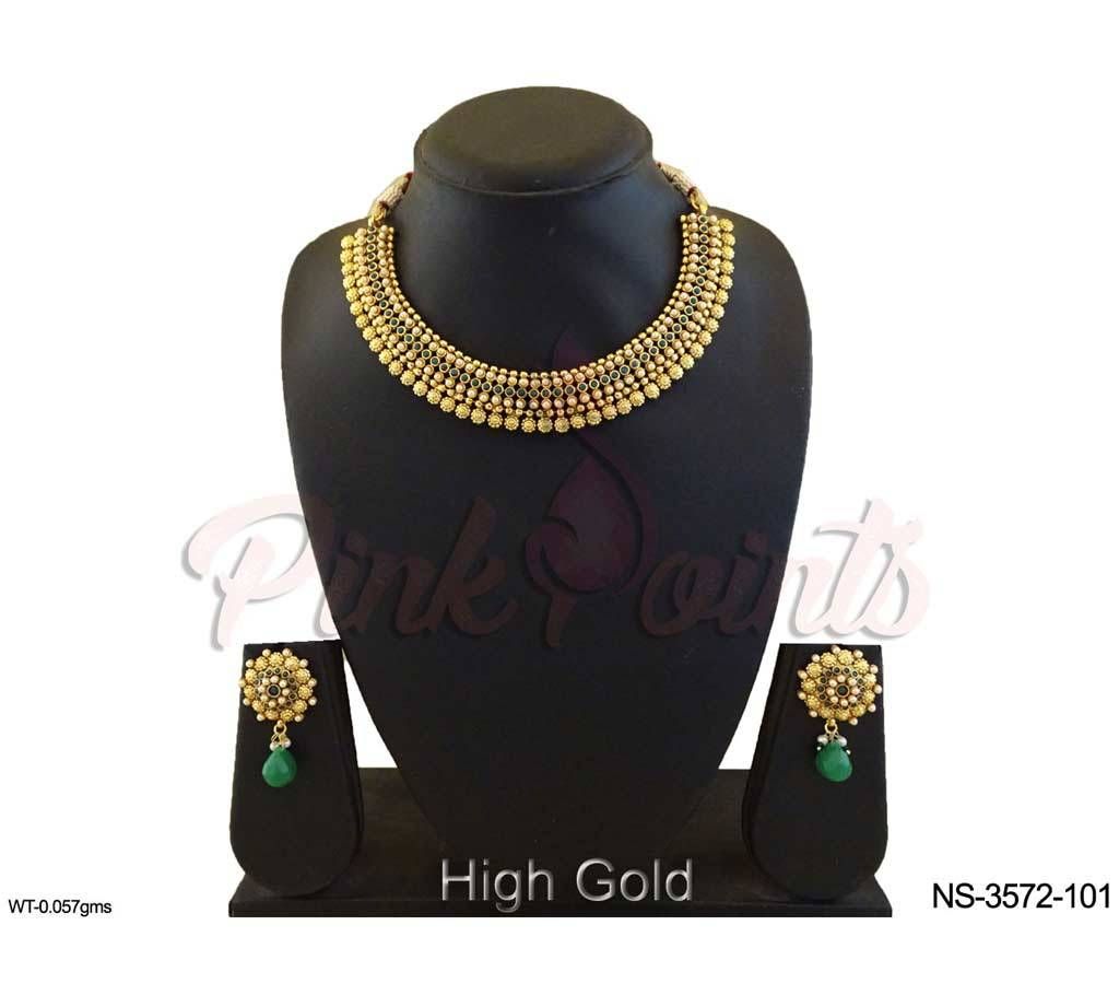 ROUND BEADS STONE NECKLACE (by Pink Point - NS-3572-101)