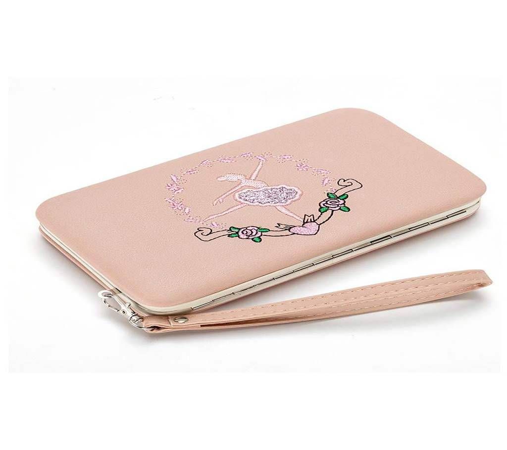 Women high quality imported mobile phone, card and money holder (Light Pink)
