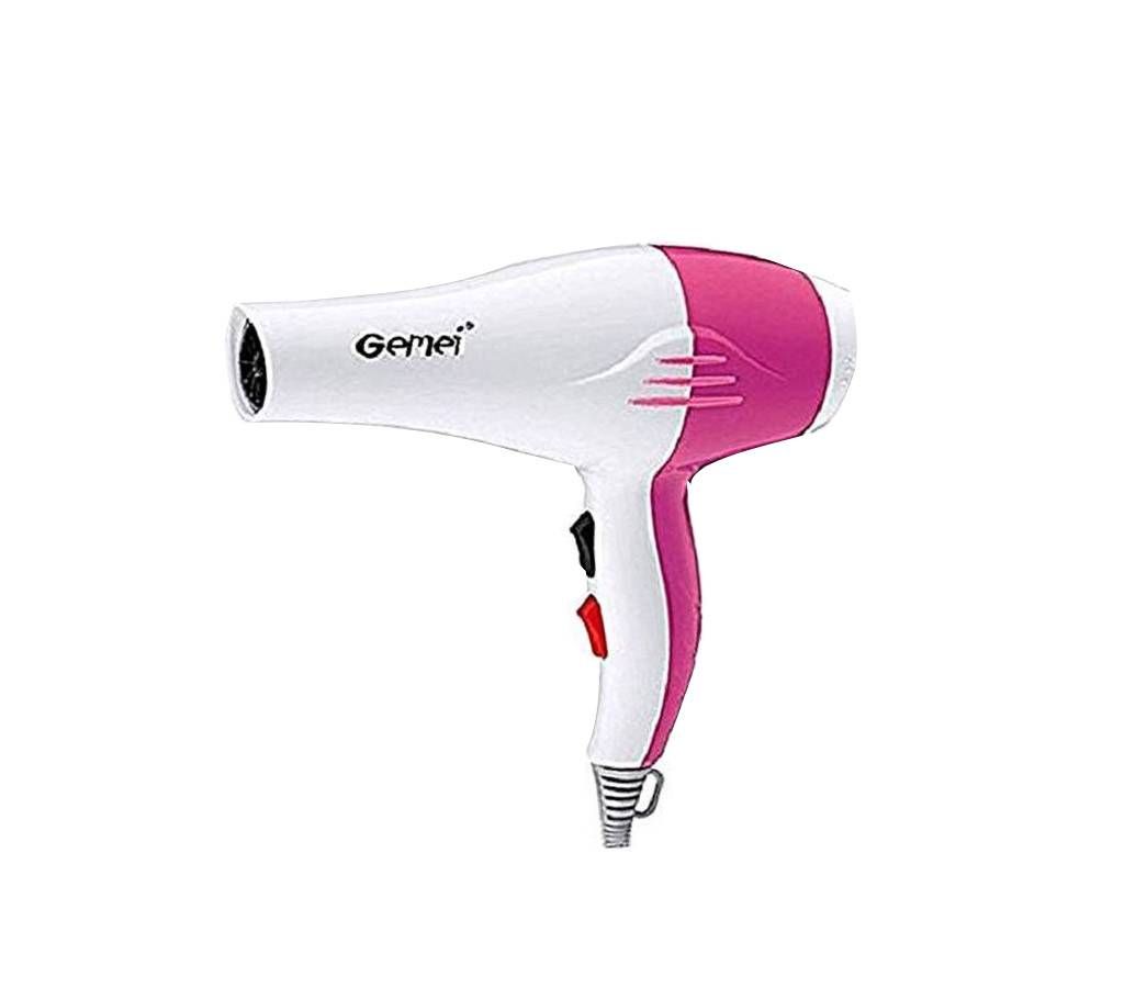 Gemei Professional Hair Dryer GM-1702 - White and Pink