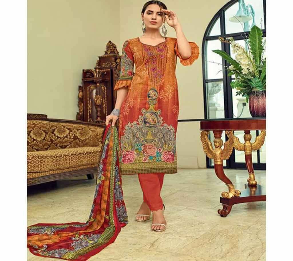 Indian original Unstitched cotton Lawn three pieces