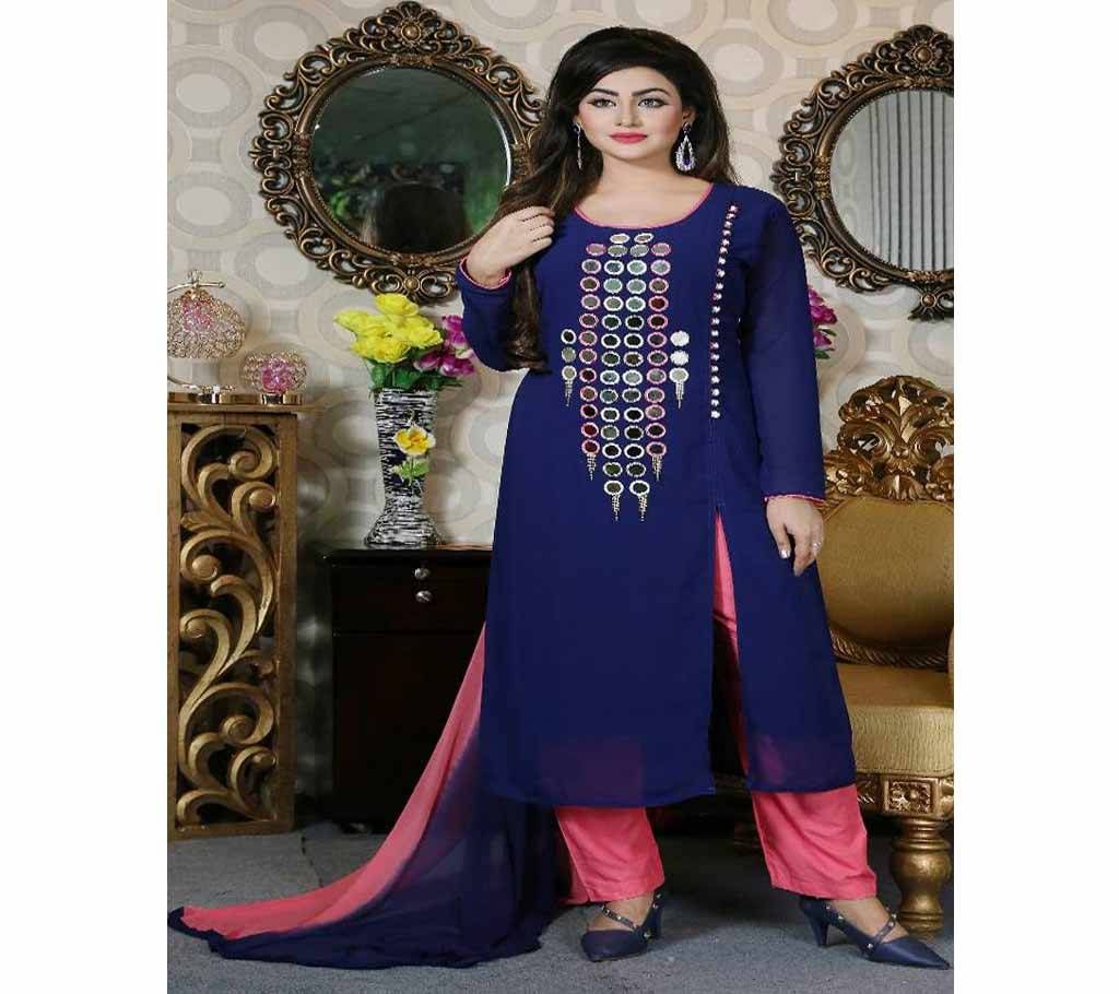 ready made Georgette  3 piece with karchupi