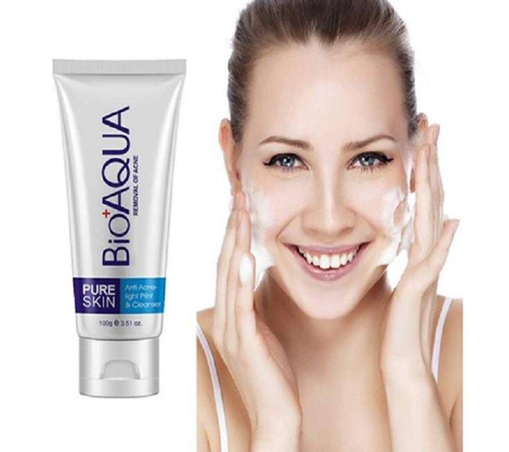 Bioaqua Pure Skin Acne Facewash 100g - China