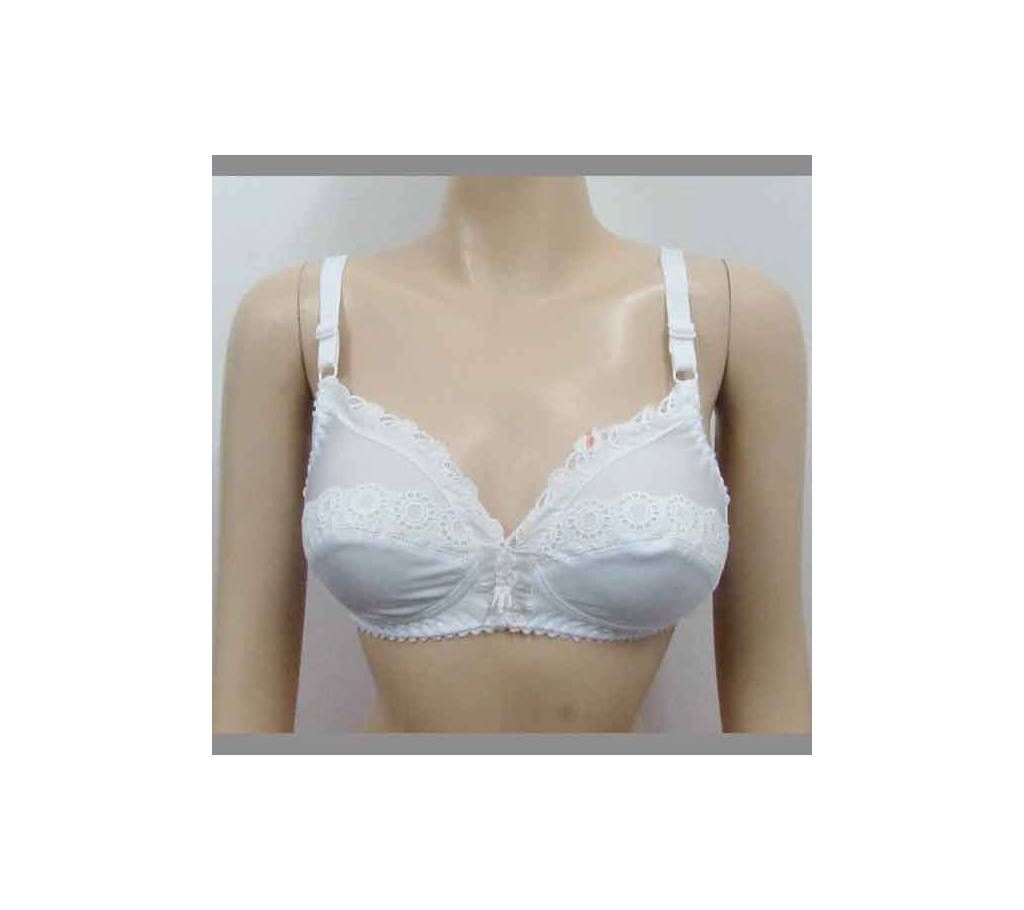 Imported Cotton Lace Bra (White Color)
