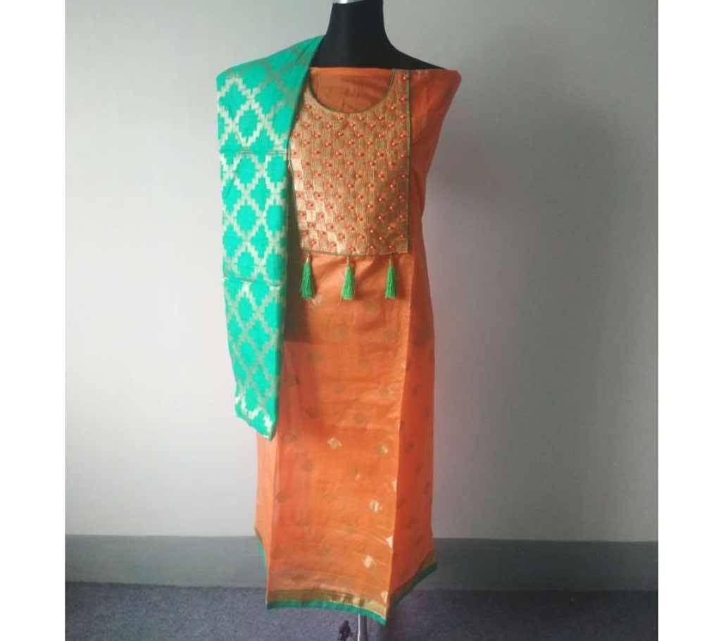 Indian Salton Silk Unstitched Three Piece