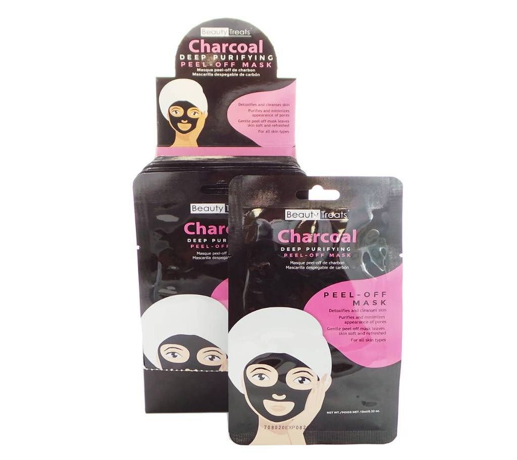 BEAUTY TREATS Deep Purifying Peel-Off Charcoal Mask 10 Pieces 100g China
