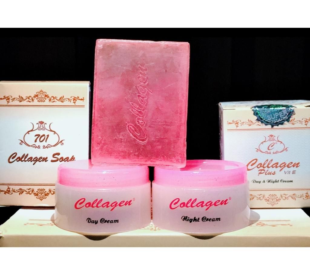 Malaysian Collagen Plus Vit E Day Cream and night cream with 701 soap - malaysia 