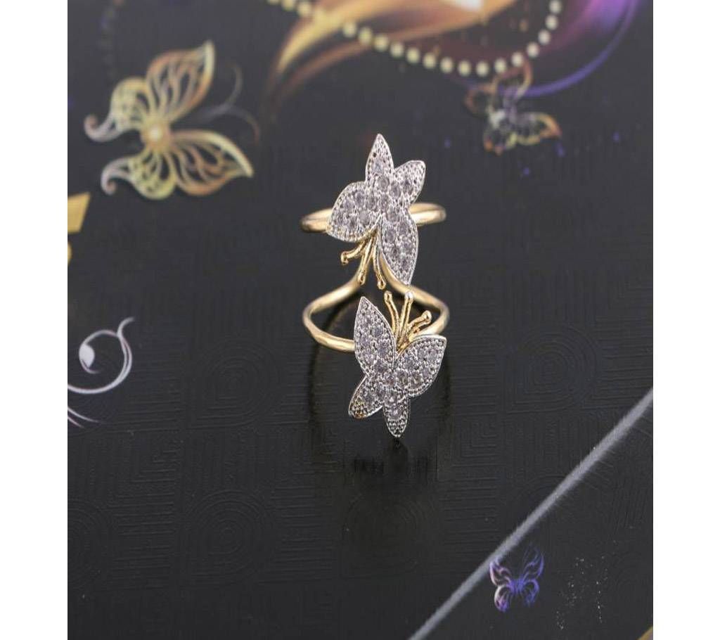 american diamond cut finger ring-665