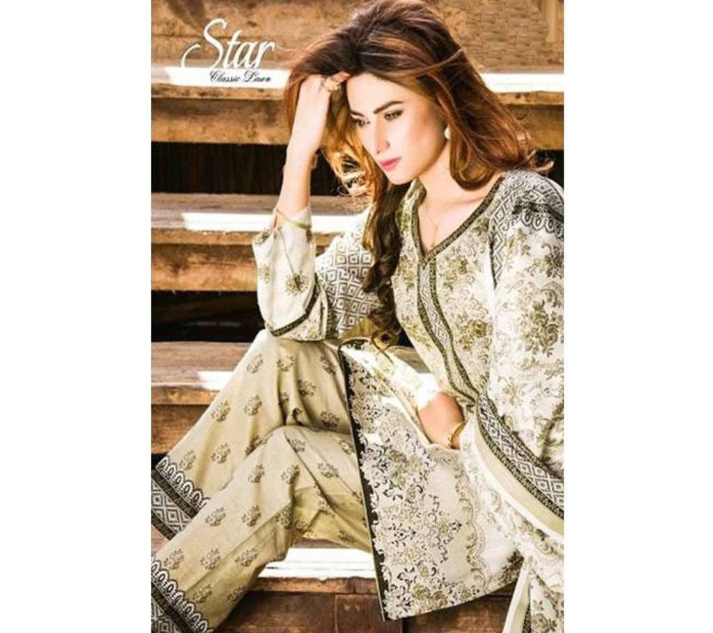 Un-Stitch Star Classic  Lawn Three Piece