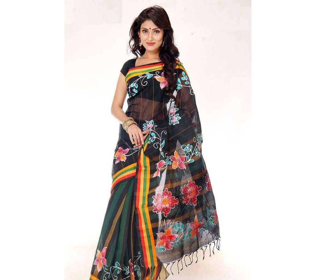 Cotton Block Printed Sharee