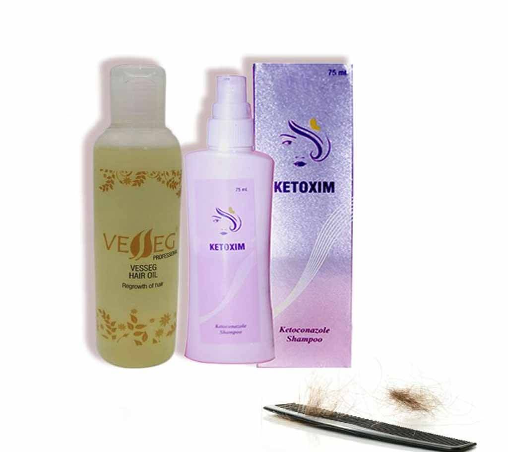 KETOXIM SHAMPOO & VESSEG HAIR OIL  india