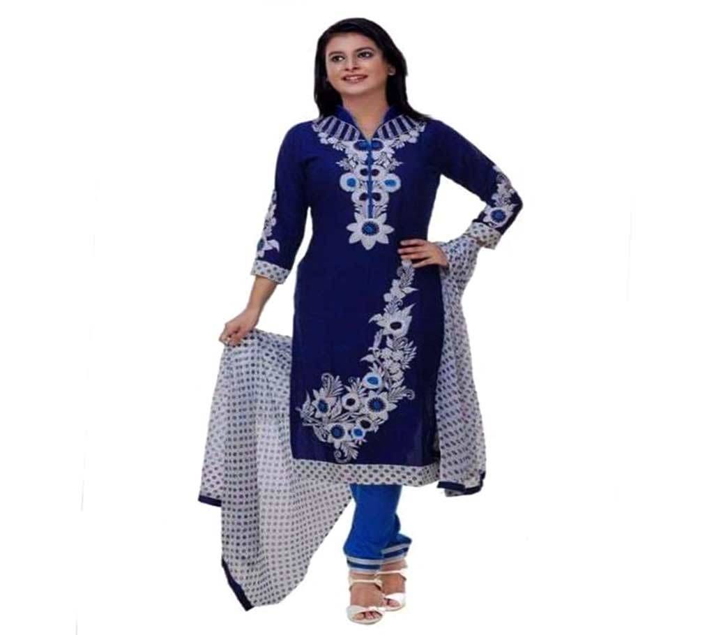 Unstitched block printed Rajdhani voyel cotton Salwar Kameez stblock-270