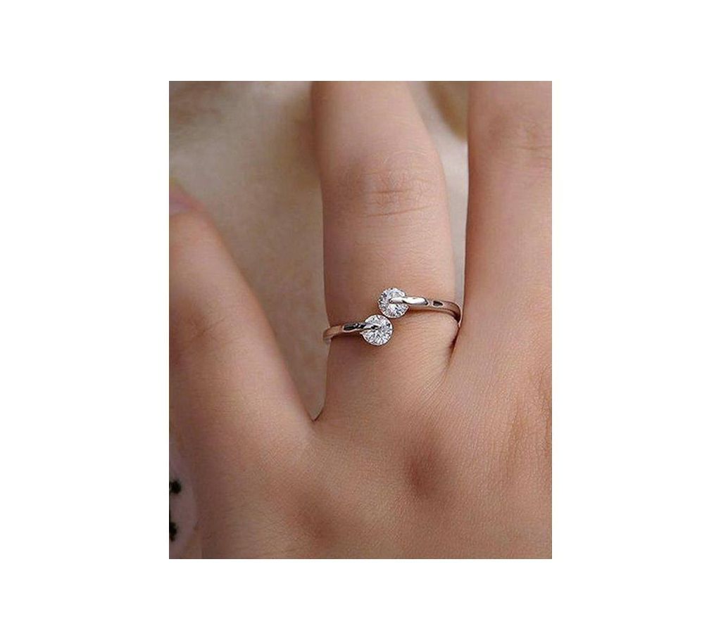 Rose Gold Plated Twin Zircon CZ